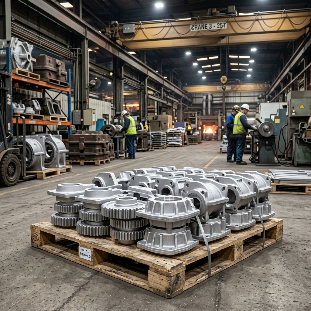 Clean finished casting parts after shot blasting